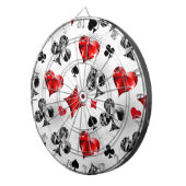 トランプのポーカー選手ギャンブラー遊のカードがラスベガスに似合う ダーツボード (正面右)