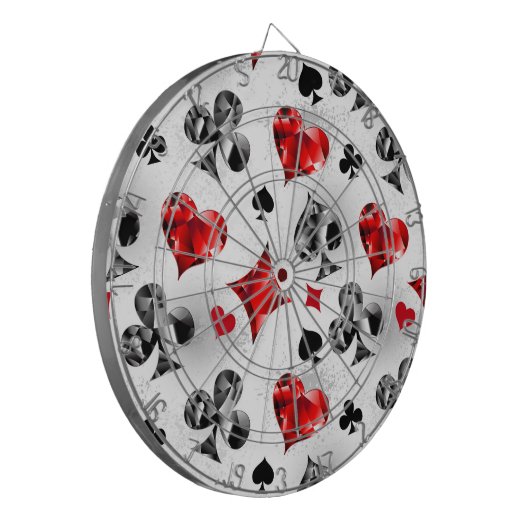 トランプのポーカー選手ギャンブラー遊のカードがラスベガスに似合う ダーツボード (正面左)