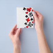 トランプのポーカー選手ギャンブラー遊のカードがラスベガスに似合う チラシ (手)