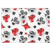 トランプのポーカー選手ギャンブラー遊のカードがラスベガスに似合う テーブルクロス (正面(横))