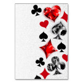 トランプのポーカー選手ギャンブラー遊のカードがラスベガスに似合う テーブルナンバー (正面)