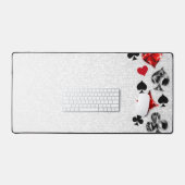 トランプのポーカー選手ギャンブラー遊のカードがラスベガスに似合う デスクマット (キーボード&マウス)