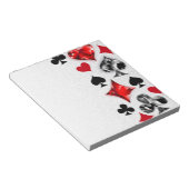 トランプのポーカー選手ギャンブラー遊のカードがラスベガスに似合う ノートパッド (アングル)