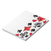 トランプのポーカー選手ギャンブラー遊のカードがラスベガスに似合う ノートパッド (回転)