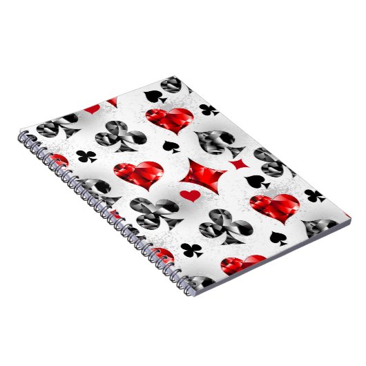 トランプのポーカー選手ギャンブラー遊のカードがラスベガスに似合う ノートブック (右側)