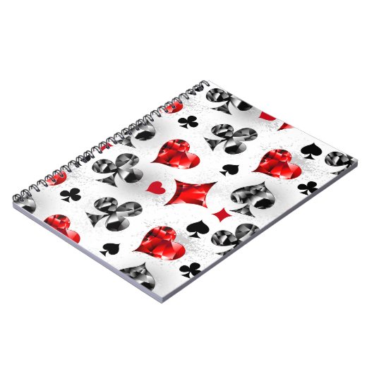 トランプのポーカー選手ギャンブラー遊のカードがラスベガスに似合う ノートブック (左側)