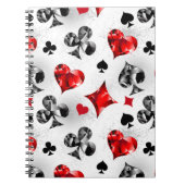 トランプのポーカー選手ギャンブラー遊のカードがラスベガスに似合う ノートブック (正面)