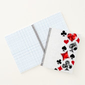 トランプのポーカー選手ギャンブラー遊のカードがラスベガスに似合う ノートブック (内部)