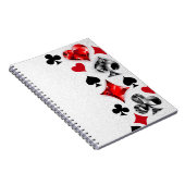 トランプのポーカー選手ギャンブラー遊のカードがラスベガスに似合う ノートブック (右側)