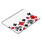 トランプのポーカー選手ギャンブラー遊のカードがラスベガスに似合う ノートブック (左側)