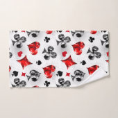 トランプのポーカー選手ギャンブラー遊のカードがラスベガスに似合う バスタオルセット (ハンドタオル)