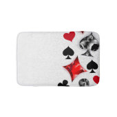 トランプのポーカー選手ギャンブラー遊のカードがラスベガスに似合う バスマット (正面)