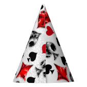 トランプのポーカー選手ギャンブラー遊のカードがラスベガスに似合う パーティーハット (裏面)