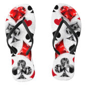 トランプのポーカー選手ギャンブラー遊のカードがラスベガスに似合う ビーチサンダル (ソール)