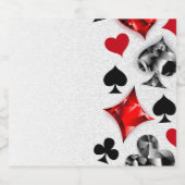 トランプのポーカー選手ギャンブラー遊のカードがラスベガスに似合う ビールラベル (シングルラベル)