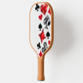 トランプのポーカー選手ギャンブラー遊のカードがラスベガスに似合う ピックルボールラケット (左)