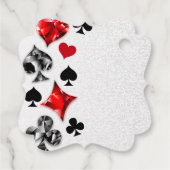 トランプのポーカー選手ギャンブラー遊のカードがラスベガスに似合う フェイバータグ (裏面)