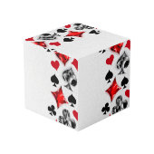 トランプのポーカー選手ギャンブラー遊のカードがラスベガスに似合う フォトキューブ (裏面アングル)