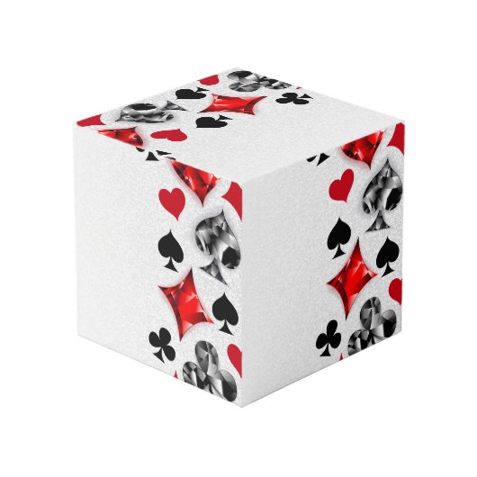 トランプのポーカー選手ギャンブラー遊のカードがラスベガスに似合う フォトキューブ (裏面アングル)
