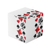 トランプのポーカー選手ギャンブラー遊のカードがラスベガスに似合う フォトキューブ (正面アングル)