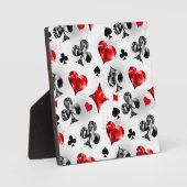 トランプのポーカー選手ギャンブラー遊のカードがラスベガスに似合う フォトプラーク (正面)