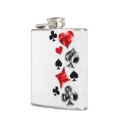 トランプのポーカー選手ギャンブラー遊のカードがラスベガスに似合う フラスク (左)
