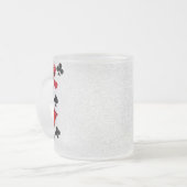 トランプのポーカー選手ギャンブラー遊のカードがラスベガスに似合う フロストグラスマグカップ (正面左)