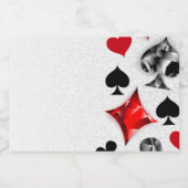 トランプのポーカー選手ギャンブラー遊のカードがラスベガスに似合う フードラベル (シングルラベル)