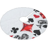 トランプのポーカー選手ギャンブラー遊のカードがラスベガスに似合う ブラッシュドポリエステルツリースカート (アングル)