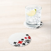 トランプのポーカー選手ギャンブラー遊のカードがラスベガスに似合う ペーパーコースター (インサイチュ)