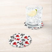 トランプのポーカー選手ギャンブラー遊のカードがラスベガスに似合う ペーパーコースター (インサイチュ)