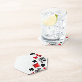 トランプのポーカー選手ギャンブラー遊のカードがラスベガスに似合う ペーパーコースター (インサイチュ)