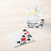 トランプのポーカー選手ギャンブラー遊のカードがラスベガスに似合う ペーパーコースター (インサイチュ)