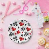 トランプのポーカー選手ギャンブラー遊のカードがラスベガスに似合う ペーパープレート (パーティー)