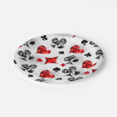 トランプのポーカー選手ギャンブラー遊のカードがラスベガスに似合う ペーパープレート (アングル)