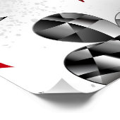 トランプのポーカー選手ギャンブラー遊のカードがラスベガスに似合う ポスター (コーナー)