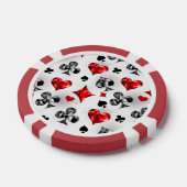 トランプのポーカー選手ギャンブラー遊のカードがラスベガスに似合う ポーカーチップ (シングル)