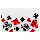 トランプのポーカー選手ギャンブラー遊のカードがラスベガスに似合う マグネット (横)