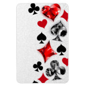 トランプのポーカー選手ギャンブラー遊のカードがラスベガスに似合う マグネット (縦)