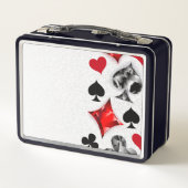 トランプのポーカー選手ギャンブラー遊のカードがラスベガスに似合う メタルランチボックス (裏面)