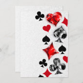 トランプのポーカー選手ギャンブラー遊のカードがラスベガスに似合う メニュー (正面/裏面)