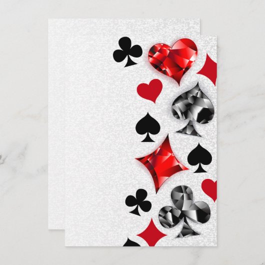 トランプのポーカー選手ギャンブラー遊のカードがラスベガスに似合う メニュー (正面/裏面)