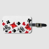 トランプのポーカー選手ギャンブラー遊のカードがラスベガスに似合う ラゲッジタグ (正面横)