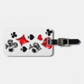 トランプのポーカー選手ギャンブラー遊のカードがラスベガスに似合う ラゲッジタグ (正面横)