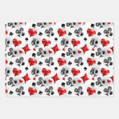 トランプのポーカー選手ギャンブラー遊のカードがラスベガスに似合う ラッピングペーパーシート (正面)