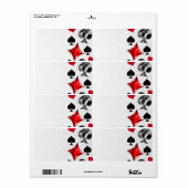 トランプのポーカー選手ギャンブラー遊のカードがラスベガスに似合う ラベル (フルシート)