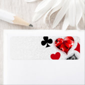 トランプのポーカー選手ギャンブラー遊のカードがラスベガスに似合う ラベル (インサイチュ)