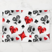 トランプのポーカー選手ギャンブラー遊のカードがラスベガスに似合う リキュールボトルラベル (シングルラベル)