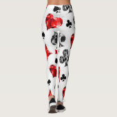 トランプのポーカー選手ギャンブラー遊のカードがラスベガスに似合う レギンス (裏面)