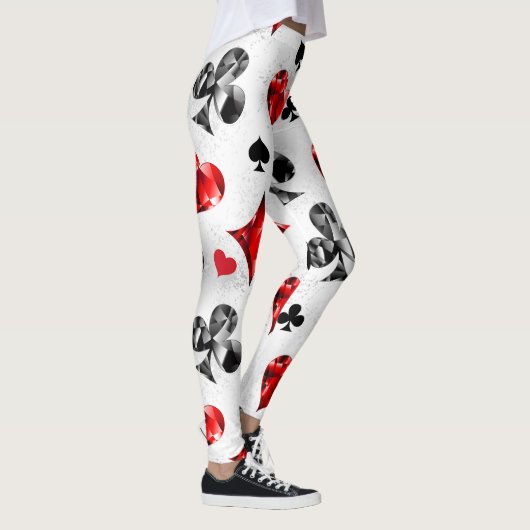 トランプのポーカー選手ギャンブラー遊のカードがラスベガスに似合う レギンス (右)